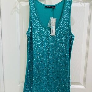 Apt. 9 Blue Tank Top with Sleek Design